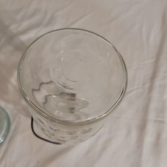 Small Glass Pumpkin Candy Jar And Vtg ATLAS EZ Seal Qt Jar - Picture 11 of 11